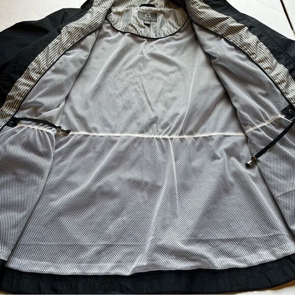 Gallery Women's Hooded Rain/Wind Jacket Navy Blue Zip Up Size 1X - Picture 7 of 10